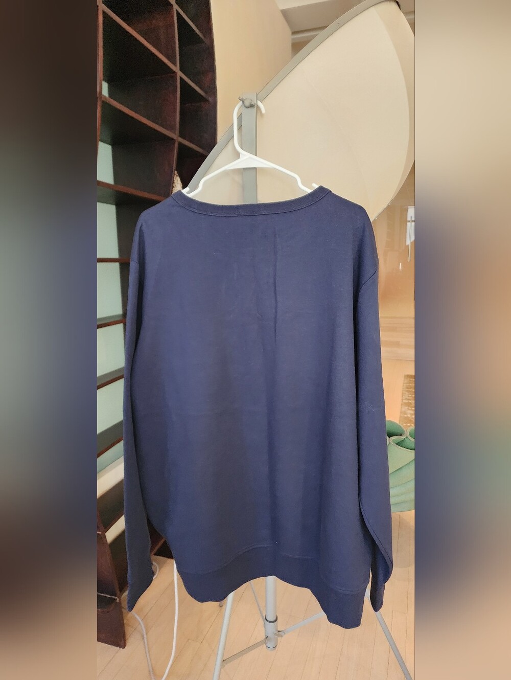 Polo Ralph Lauren Mens Navy Crewneck Sweatshirt with White Logo Panel Size XXL - Picture 7 of 10